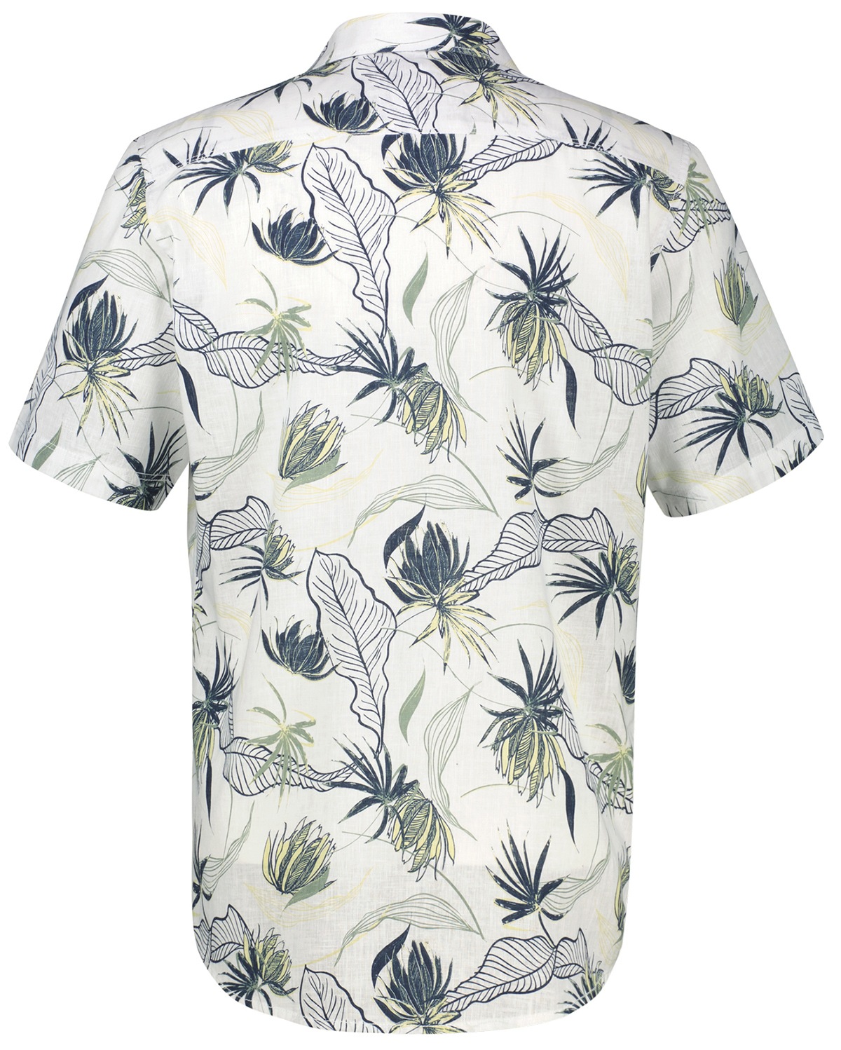 Lerros Kurzarmhemd - Regular Fit - floraler Print - gedecktes weiß