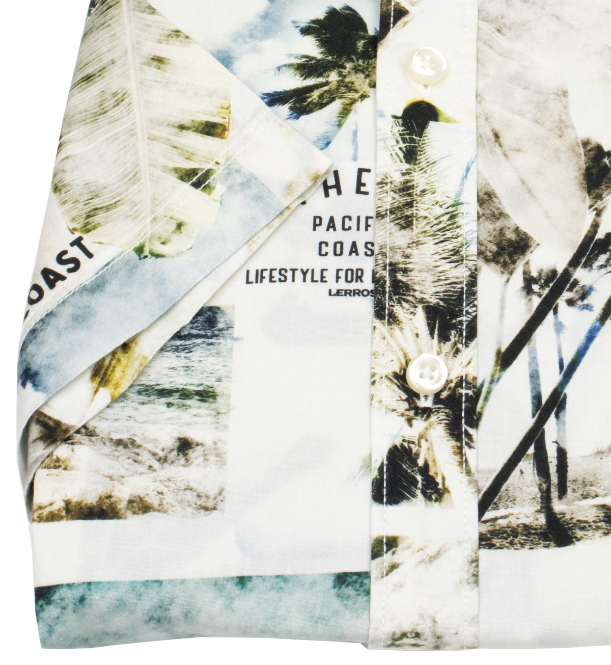 Lerros Kurzarmhemd - Regular Fit - Hawaii Print - mehrfarbig