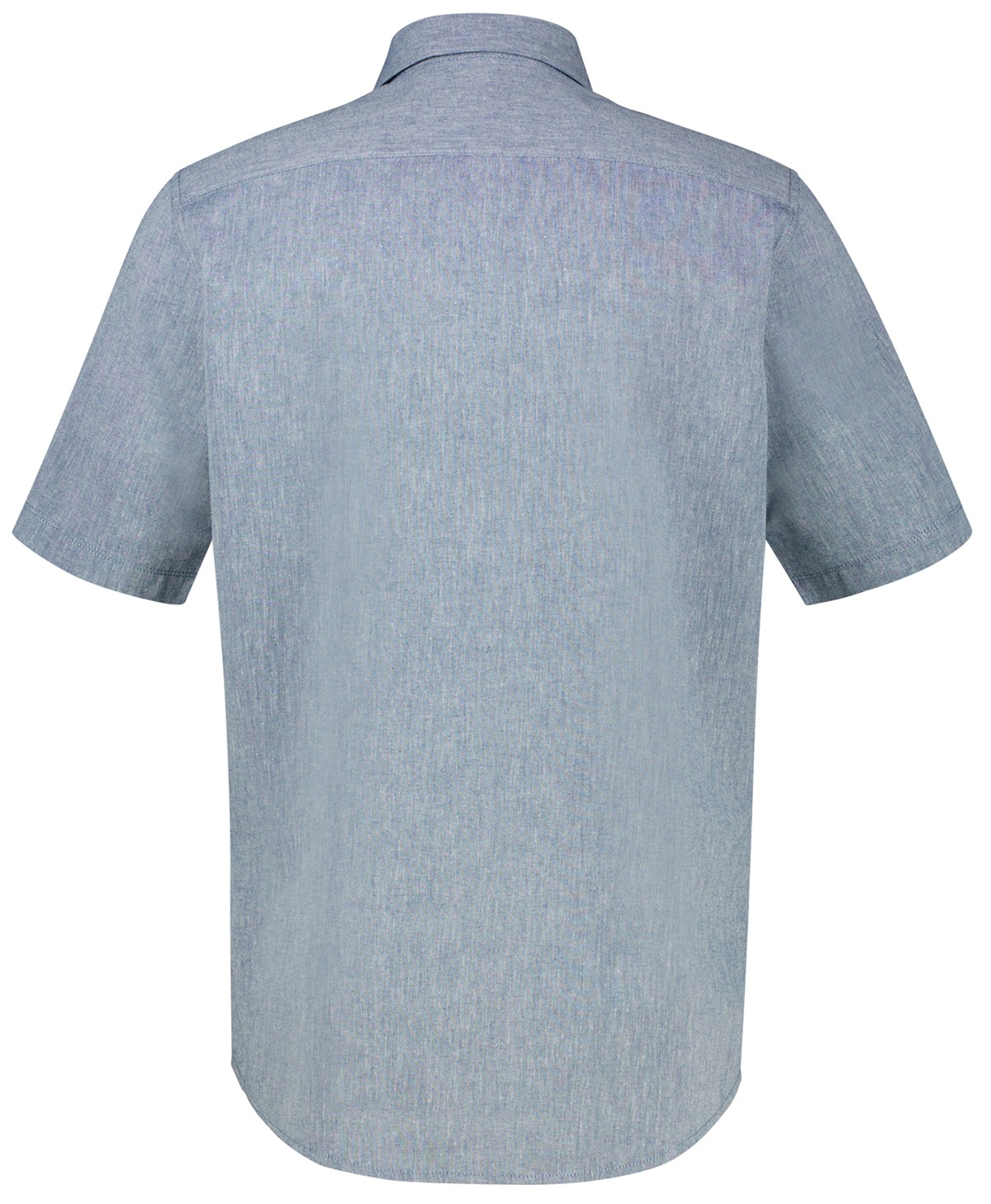 Lerros Kurzarmhemd - Regular Fit - Leinenmix - blau