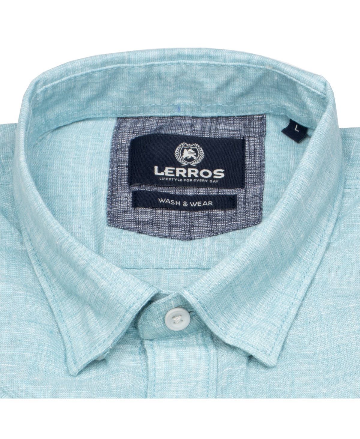 Lerros Short-sleeved shirt - Regular Fit - turquoise