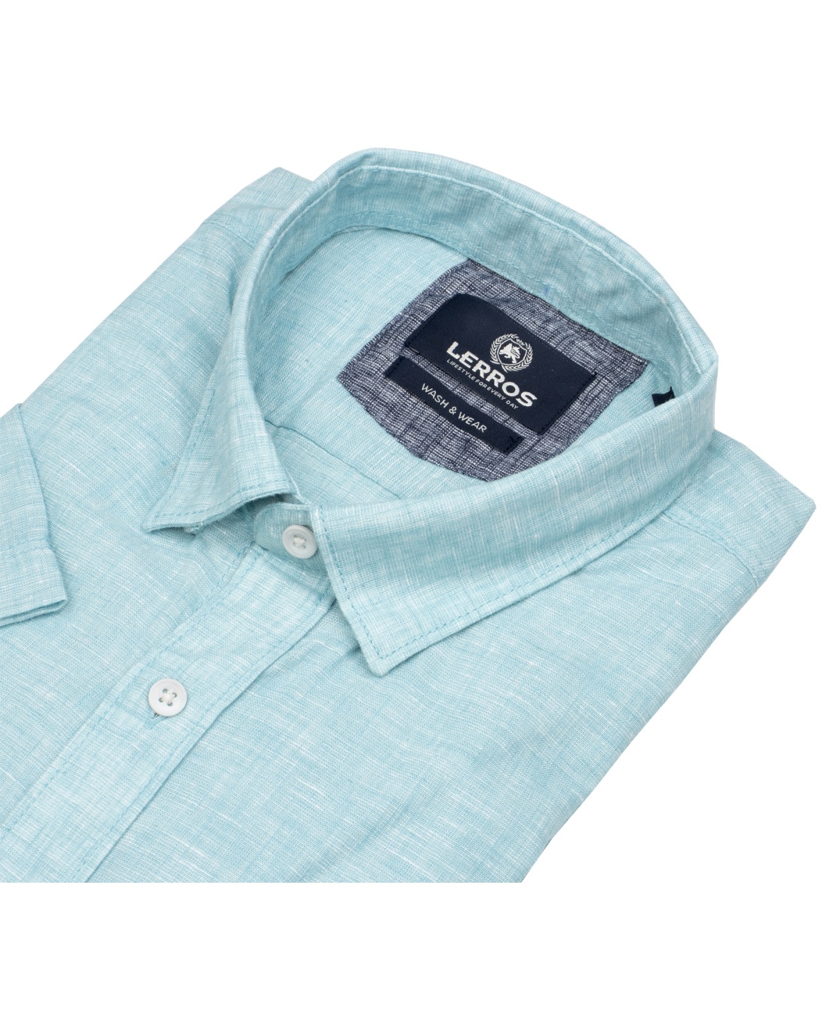 Lerros Short-sleeved shirt - Regular Fit - turquoise