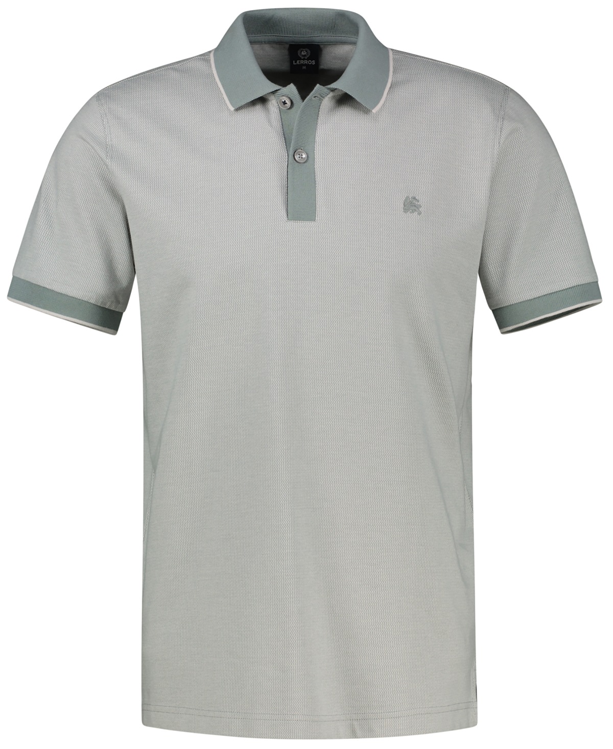 Lerros Poloshirt - Regular Fit - Kontrastkragen - grau