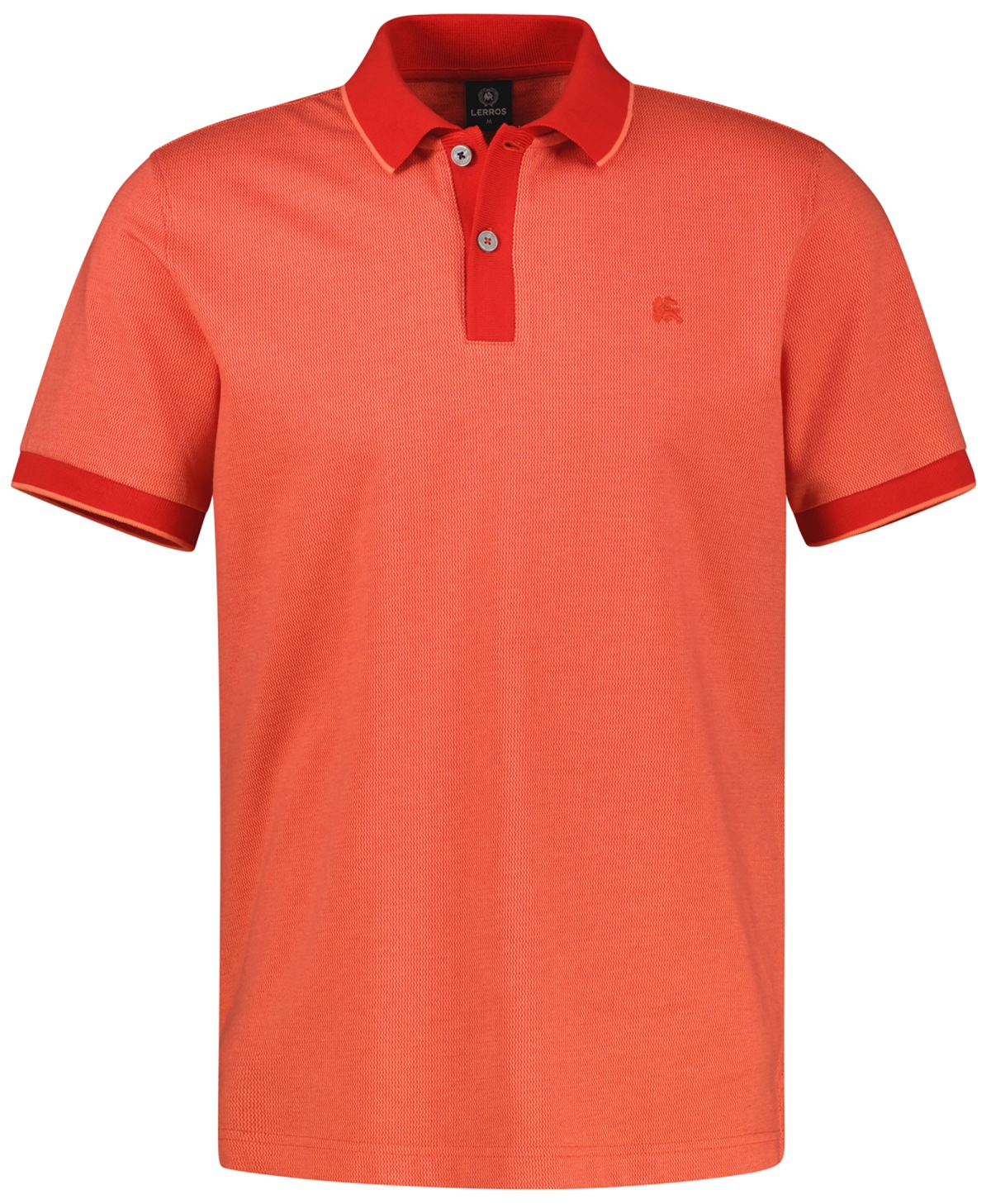 Lerros Poloshirt - Regular Fit - Kontrastkragen - rot