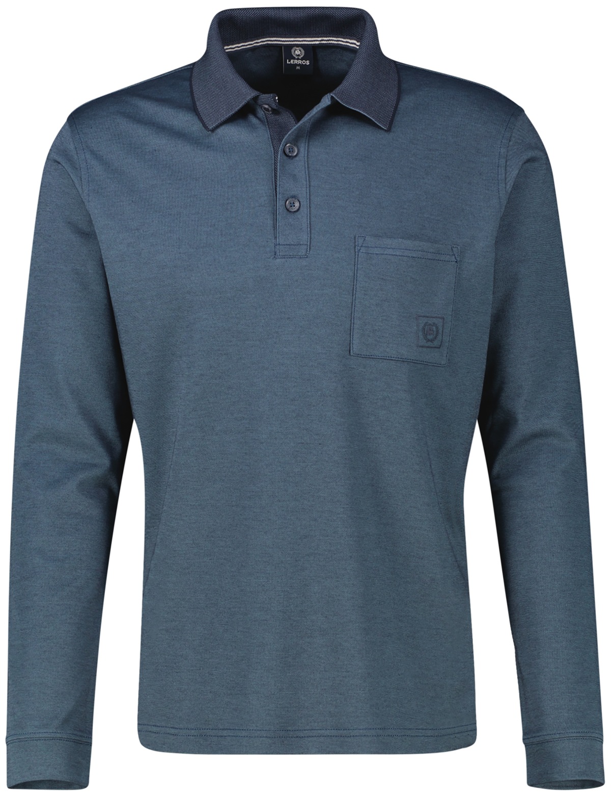 Lerros Poloshirt - Regular Fit - Langarm - dunkelblau