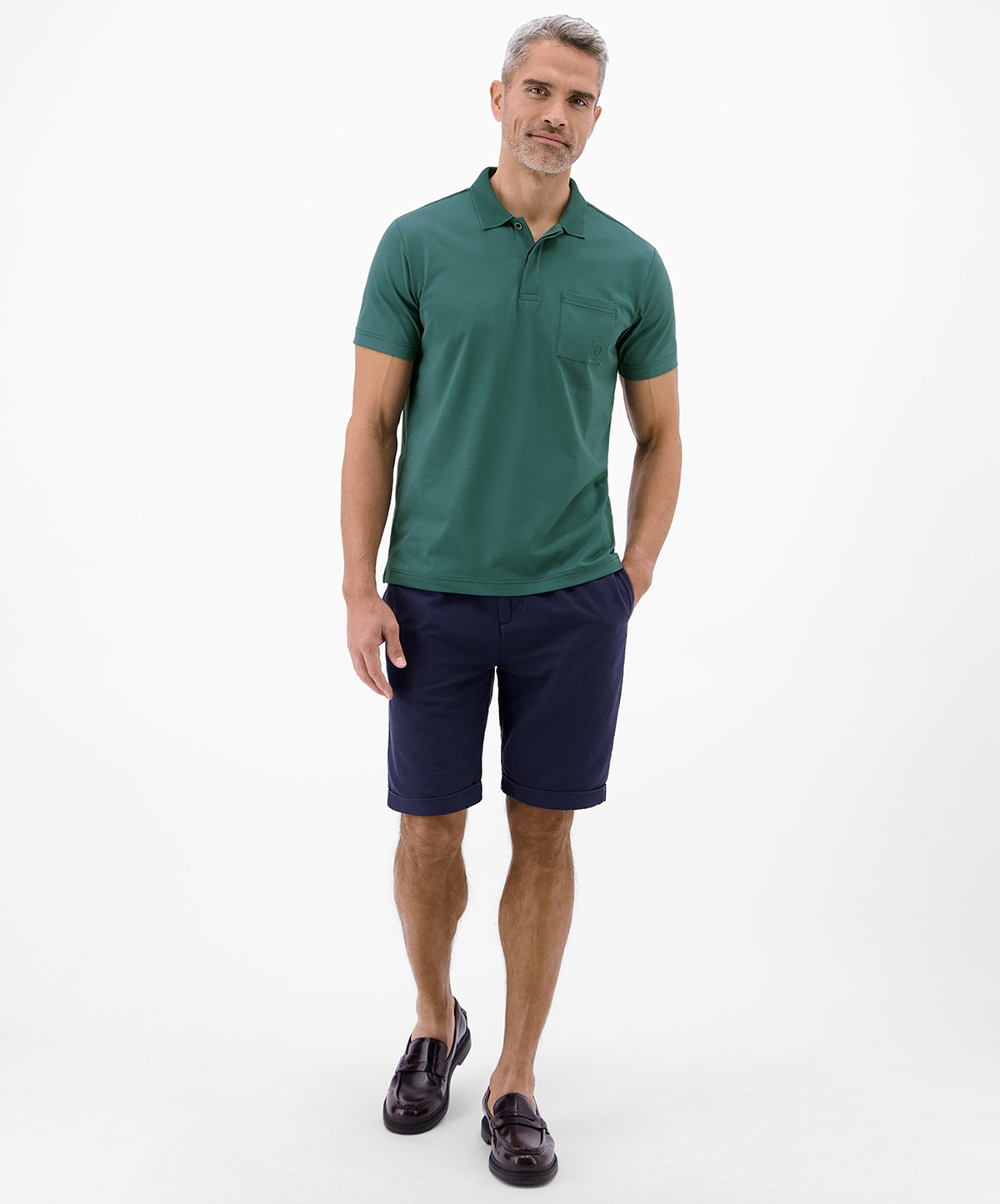 Lerros Poloshirt - Regular Fit - mit Brusttasche - petrol