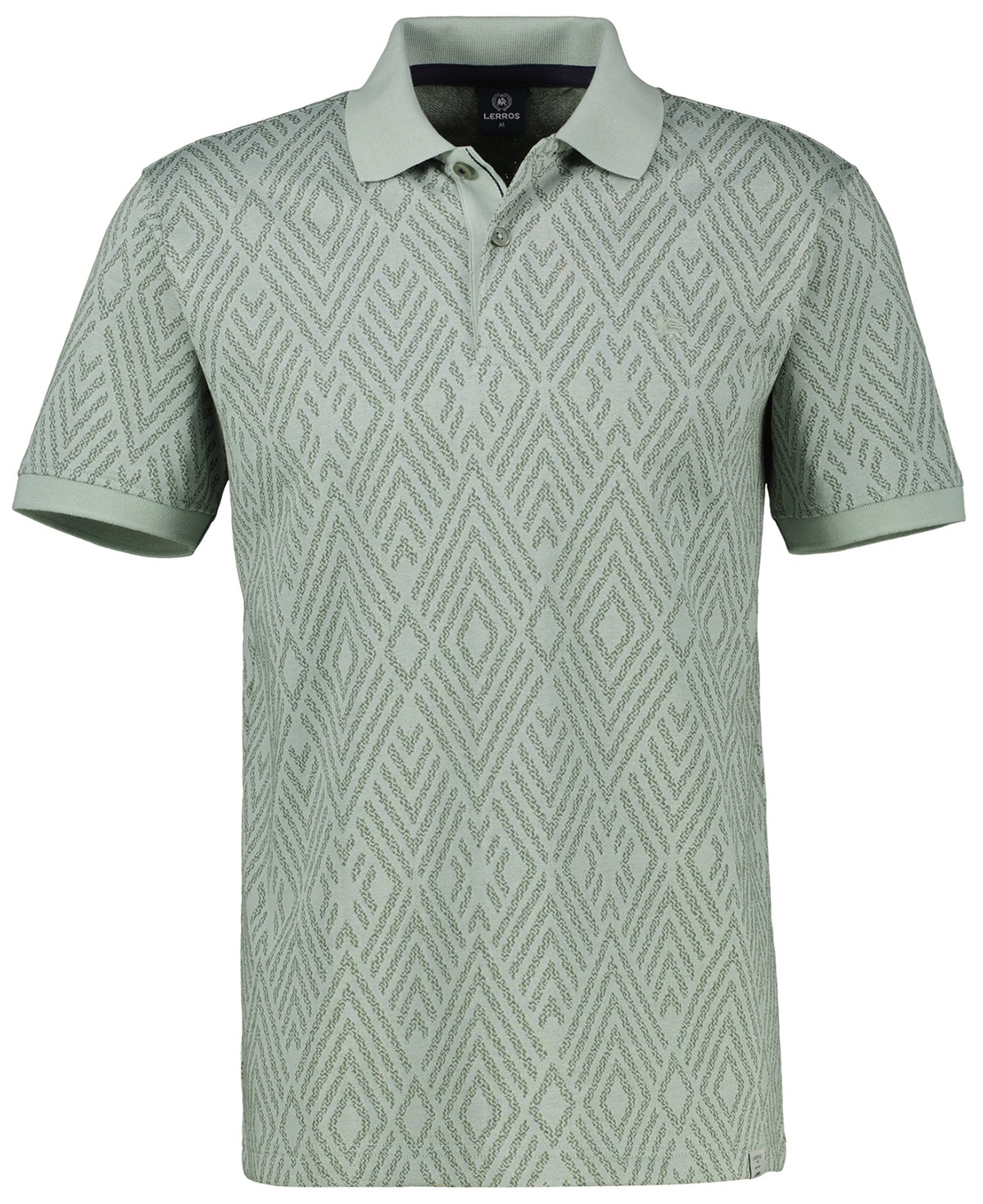 Lerros Poloshirt - Regular Fit - Muster - grün
