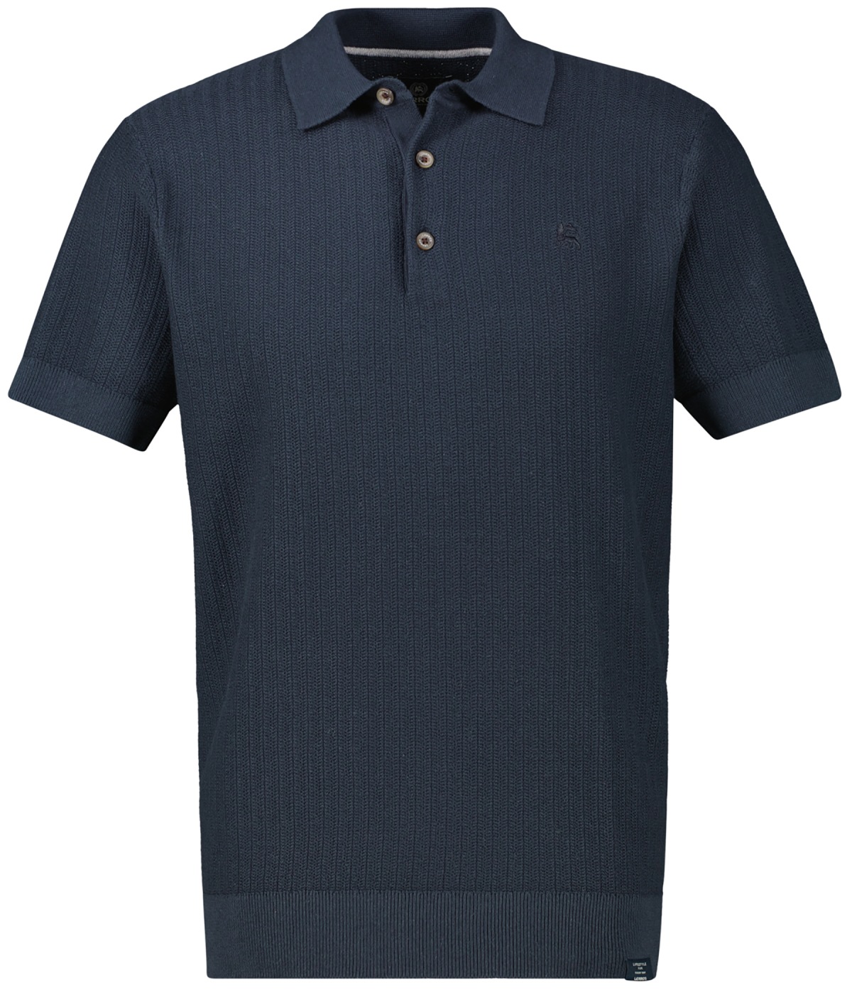 Lerros Poloshirt - Regular Fit - Struktur - dunkelblau