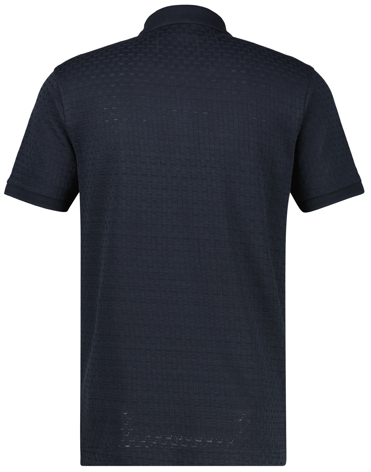 Lerros Poloshirt - Regular Fit - Struktur - Reissverschluss - dunkelblau