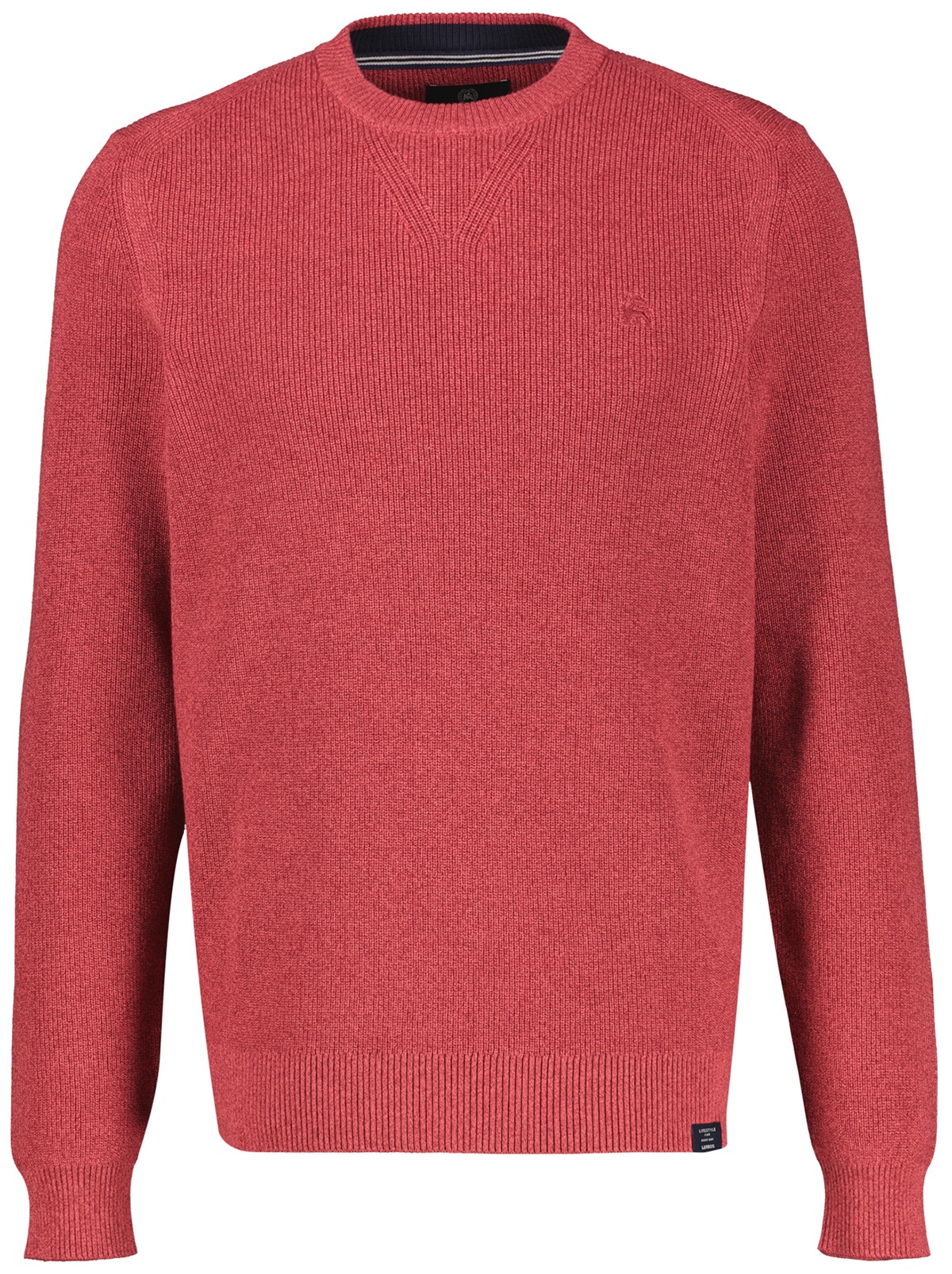 Lerros Pullover - Regular Fit - Rundhals-Ausschnitt - rot