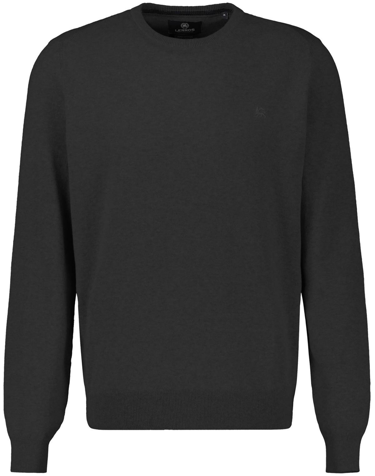 Lerros Pullover - Regular Fit - Rundhals-Ausschnitt - schwarz