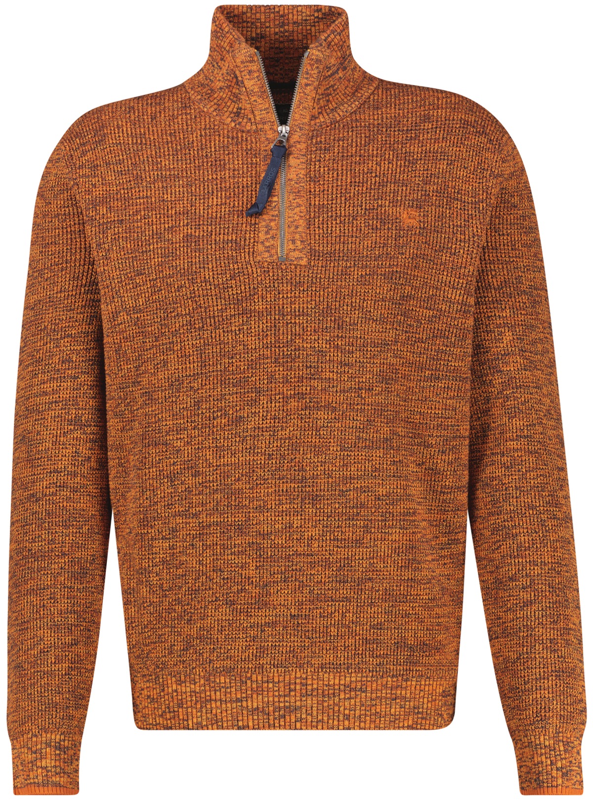 Lerros Pullover - Regular Fit - Strick - Troyerkragen - rotbraun
