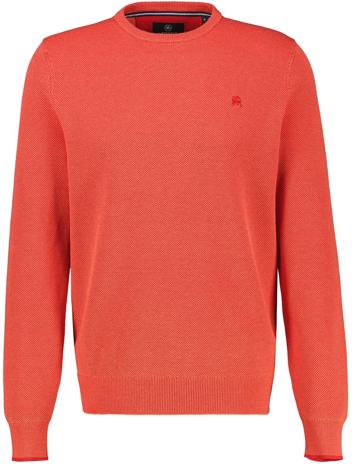 Lerros Sweatshirt - Regular Fit - Rundhals-Ausschnitt - Struktur - rot