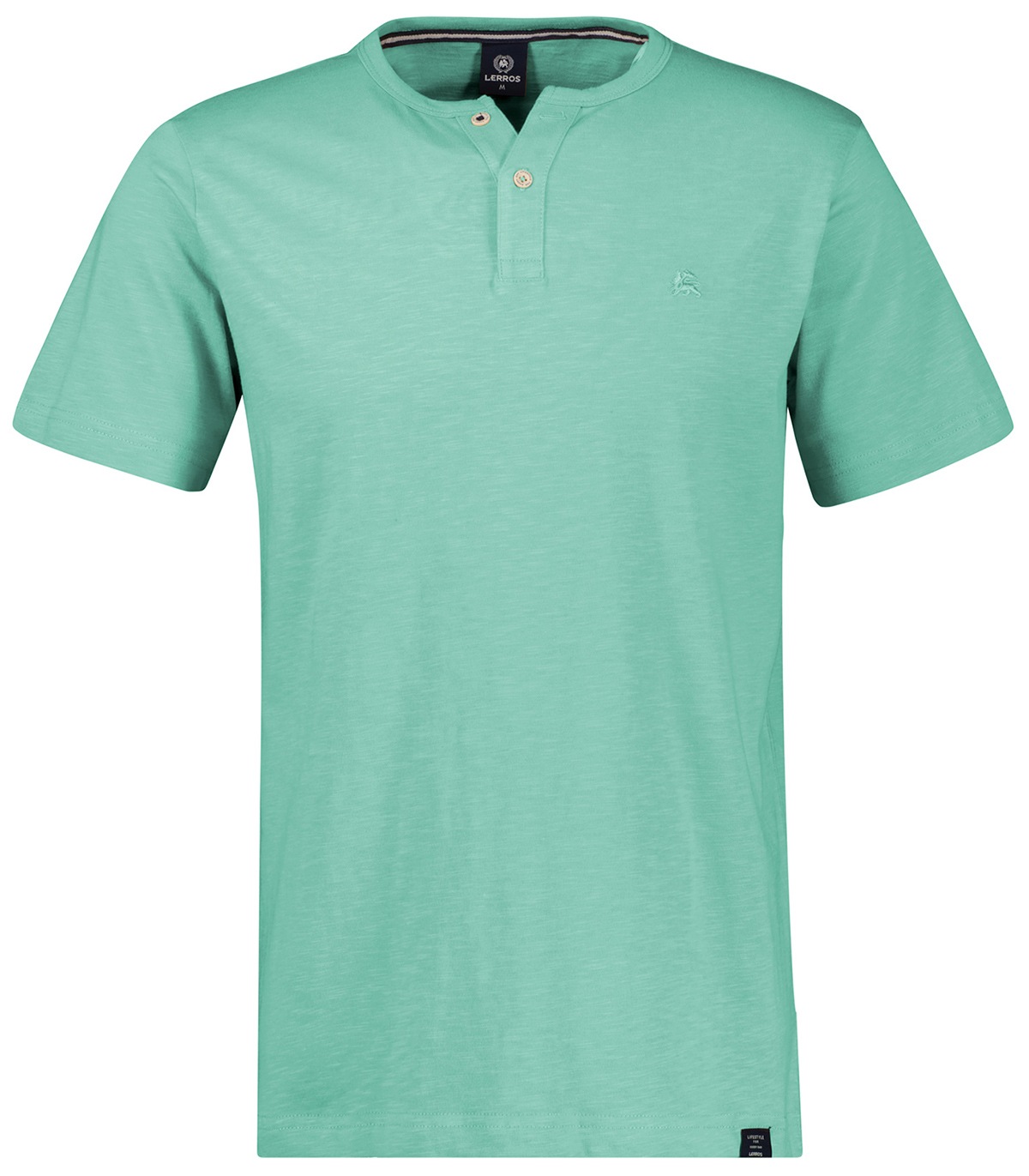 Lerros T-Shirt - Regular Fit - mit Knopfleiste - grün