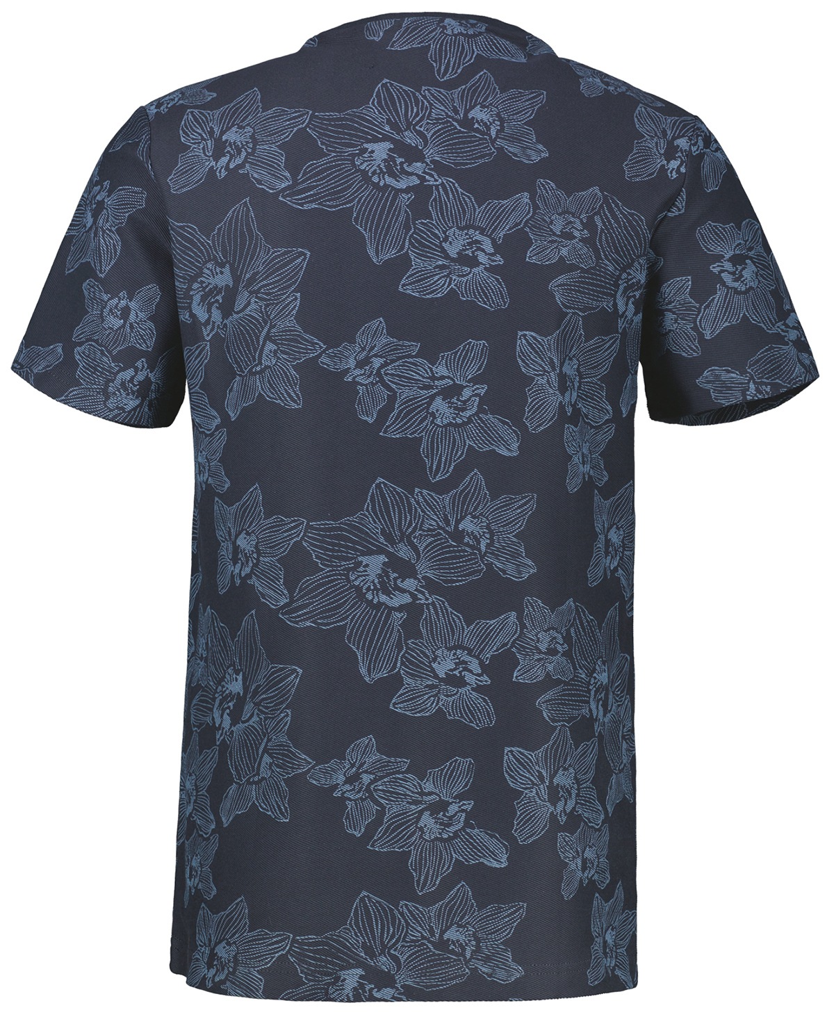 Lerros T-Shirt - Regular Fit - Rundhals - floraler Print - dunkelblau