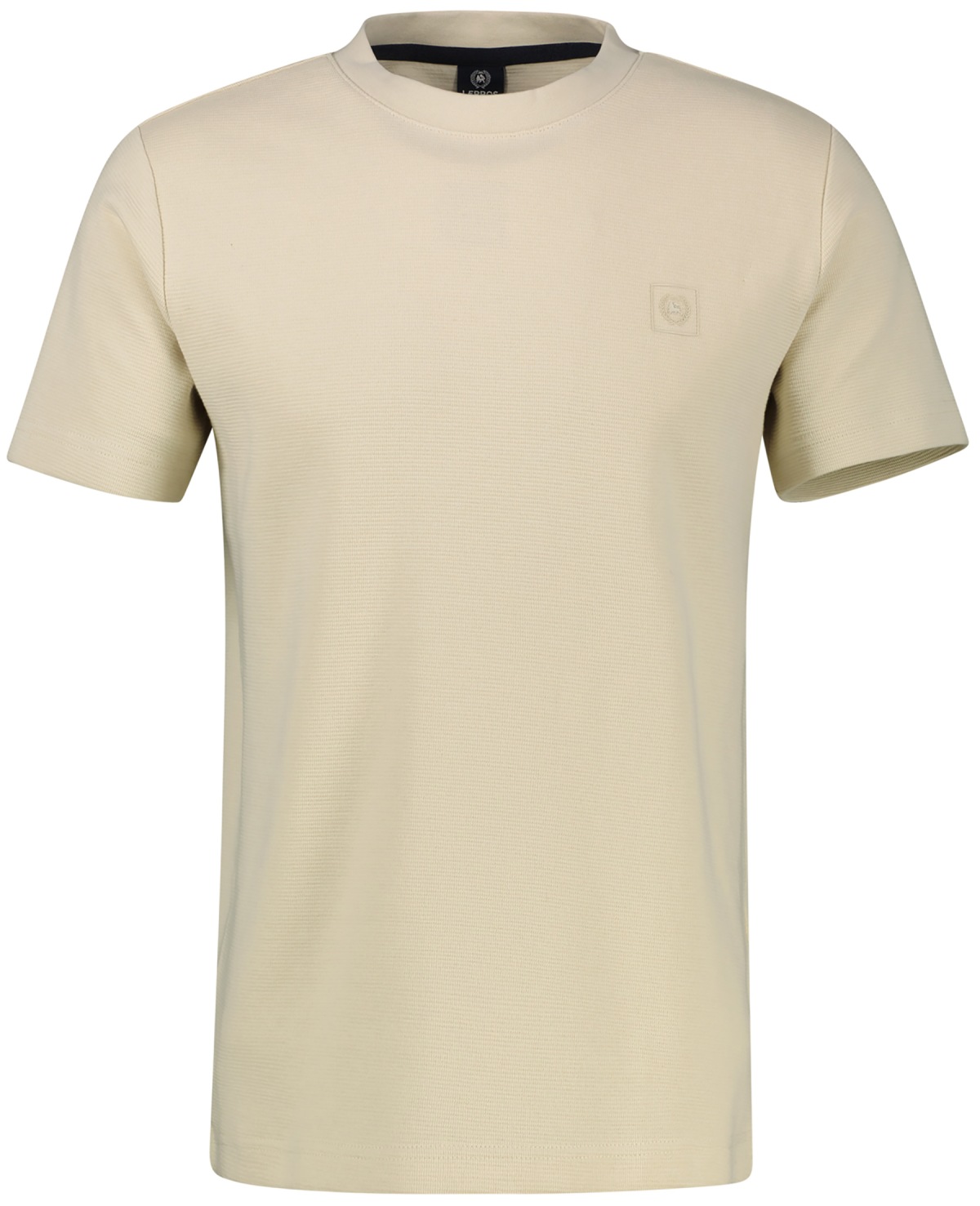 Lerros T-Shirt - Regular Fit - Rundhals - Struktur - gedecktes weiß