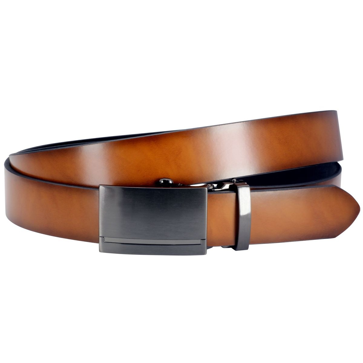 Lindenmann Ledergürtel - Automatik - cognac
