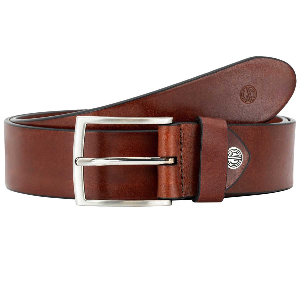 Lindenmann Ledergürtel - cognac