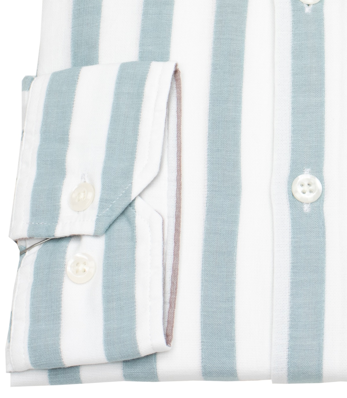 MAERZ Muenchen Hemd - Modern Fit - Kentkragen - Streifen - türkis / weiß