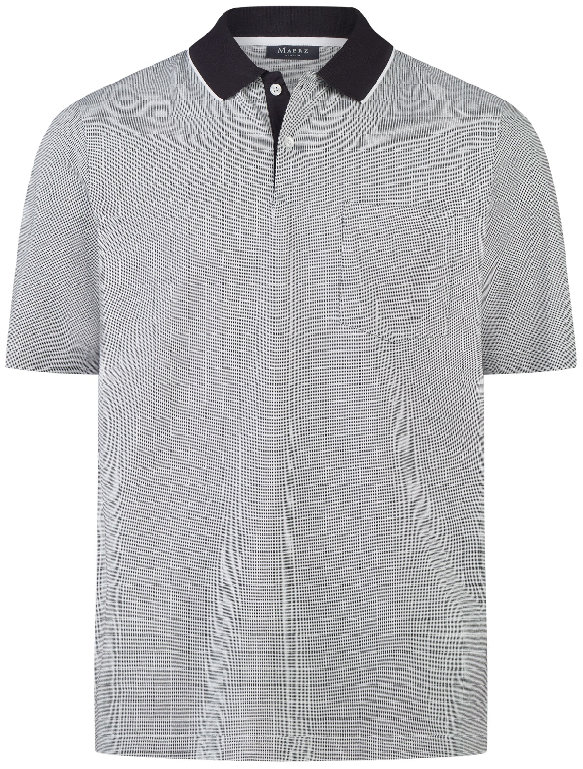 MAERZ Muenchen Poloshirt - Regular Fit - Kontrastkragen - dunkelblau