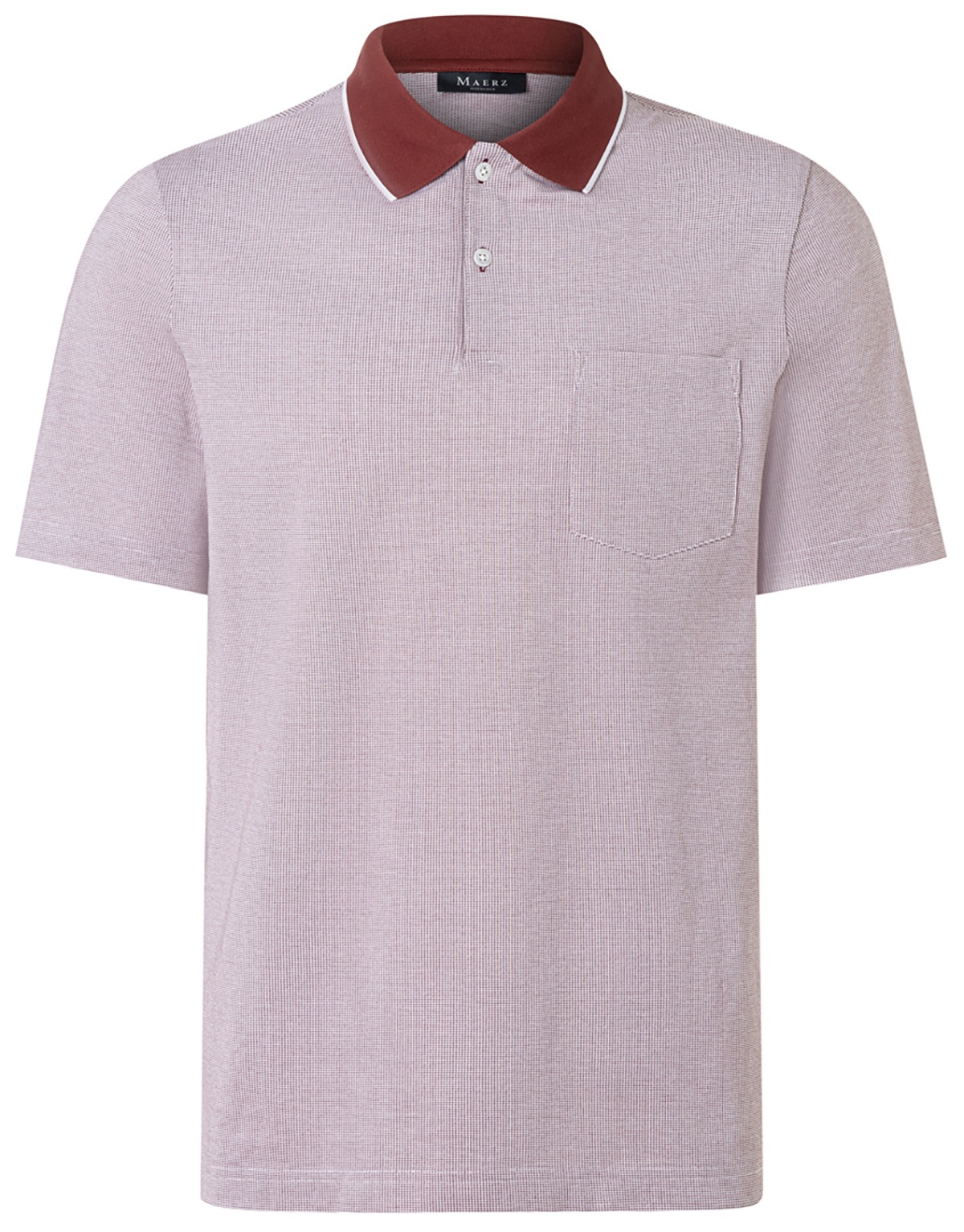 MAERZ Muenchen Poloshirt - Regular Fit - Kontrastkragen - lila