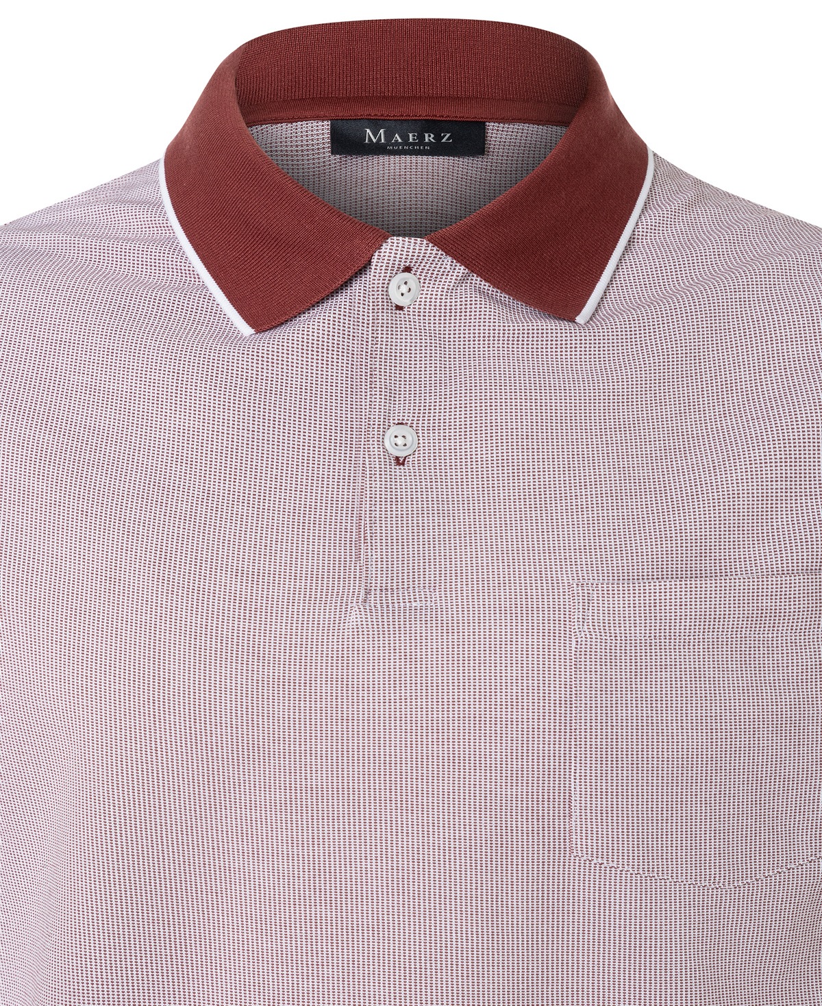 MAERZ Muenchen Poloshirt - Regular Fit - Kontrastkragen - lila