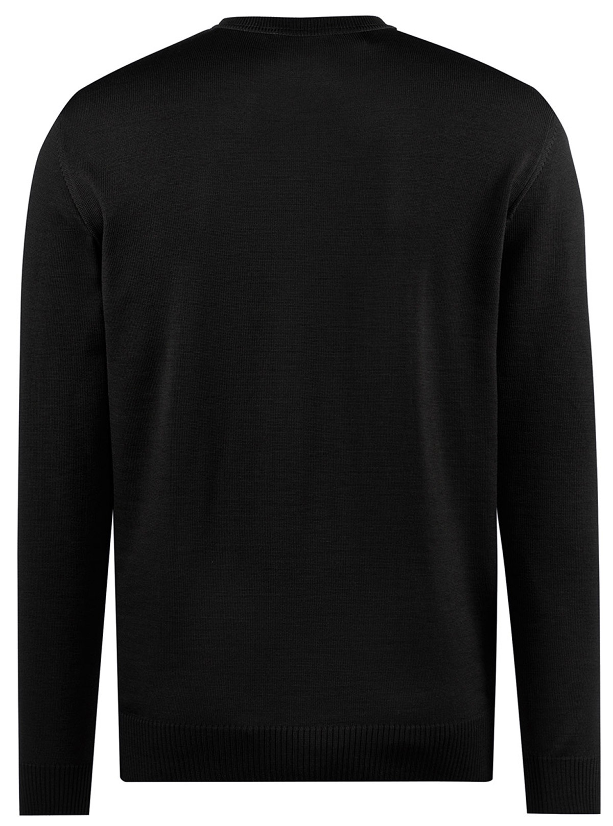 MAERZ Muenchen Pull-over - Classic Fit - col rond - laine mérinos - noir - sans emballage d´origine