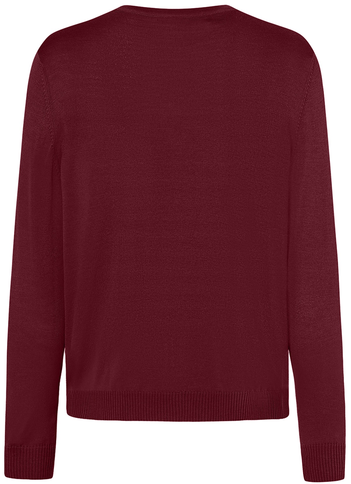 MAERZ Muenchen Pullover - Classic Fit - V-Ausschnitt - Merinowolle - weinrot
