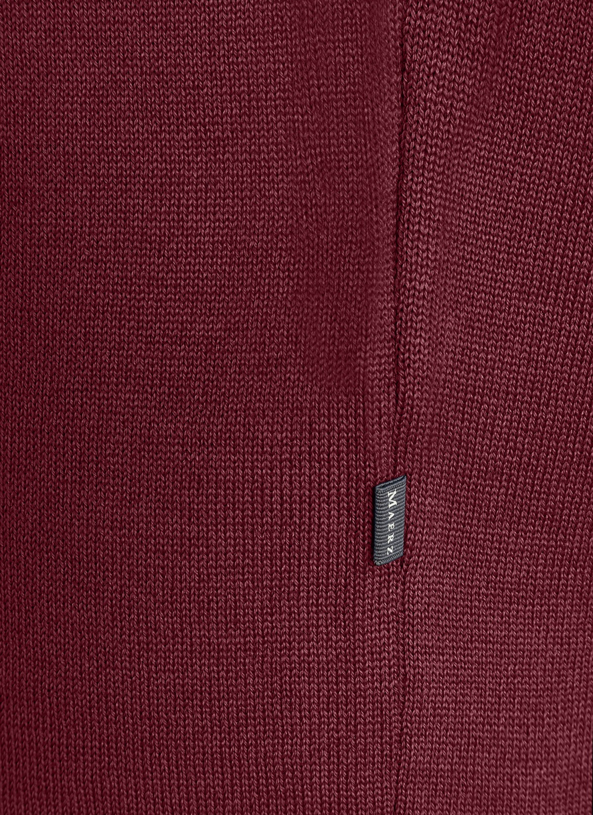 MAERZ Muenchen Pullover - Classic Fit - V-Ausschnitt - Merinowolle - weinrot