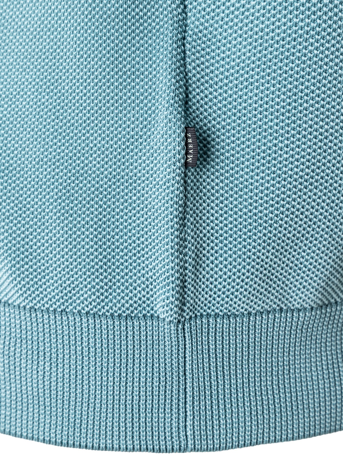 MAERZ Muenchen Pullover - Regular Fit - Rundhals - Bio-Baumwolle - türkis