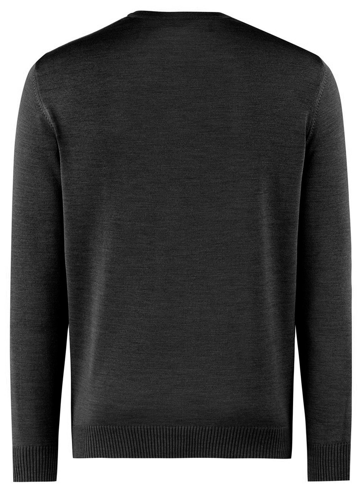 MAERZ Muenchen Pull - Regular Fit - Col V - Laine mérinos - anthracite