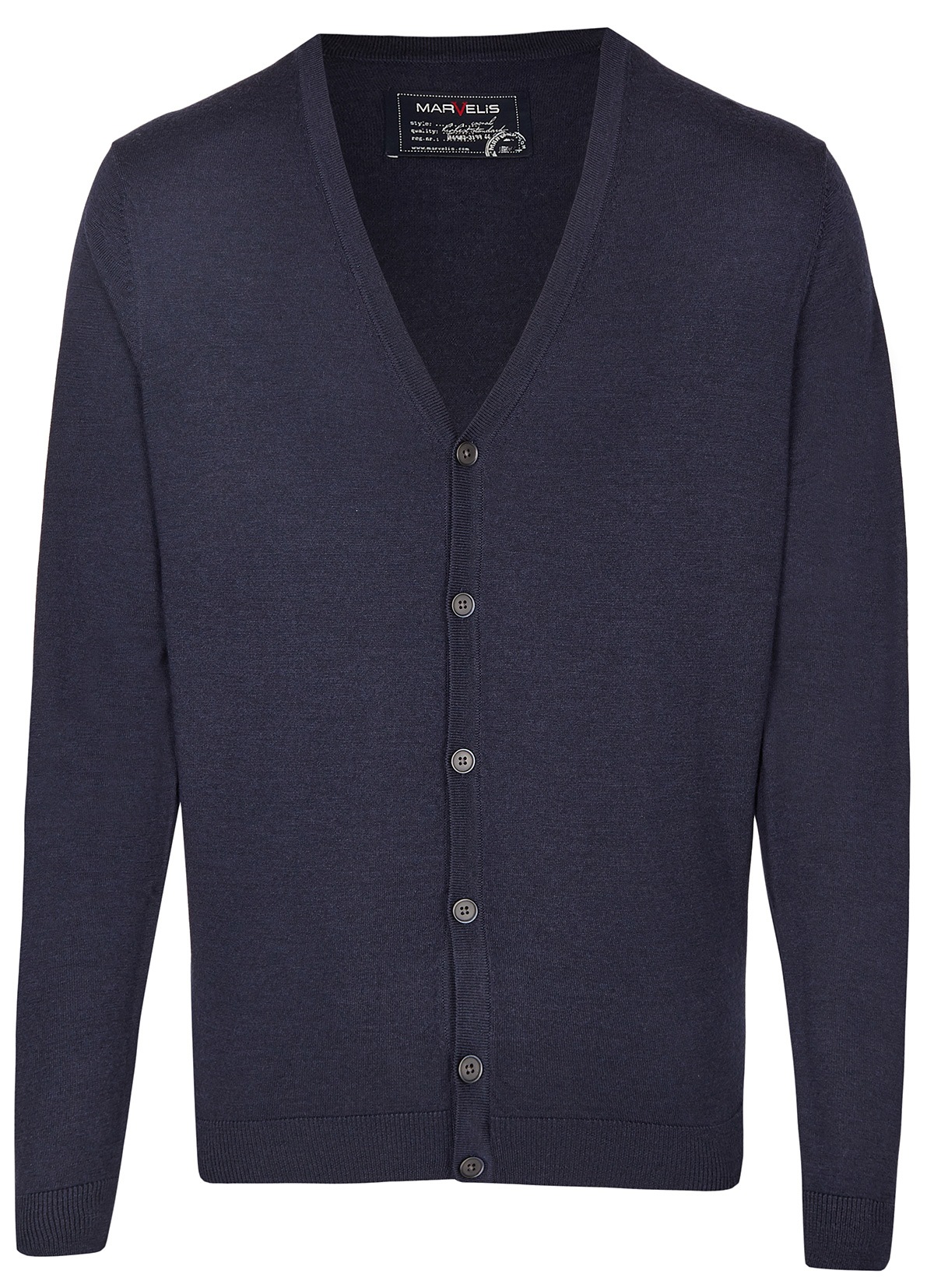 Marvelis Cardigan - Merinowolle - dunkelblau
