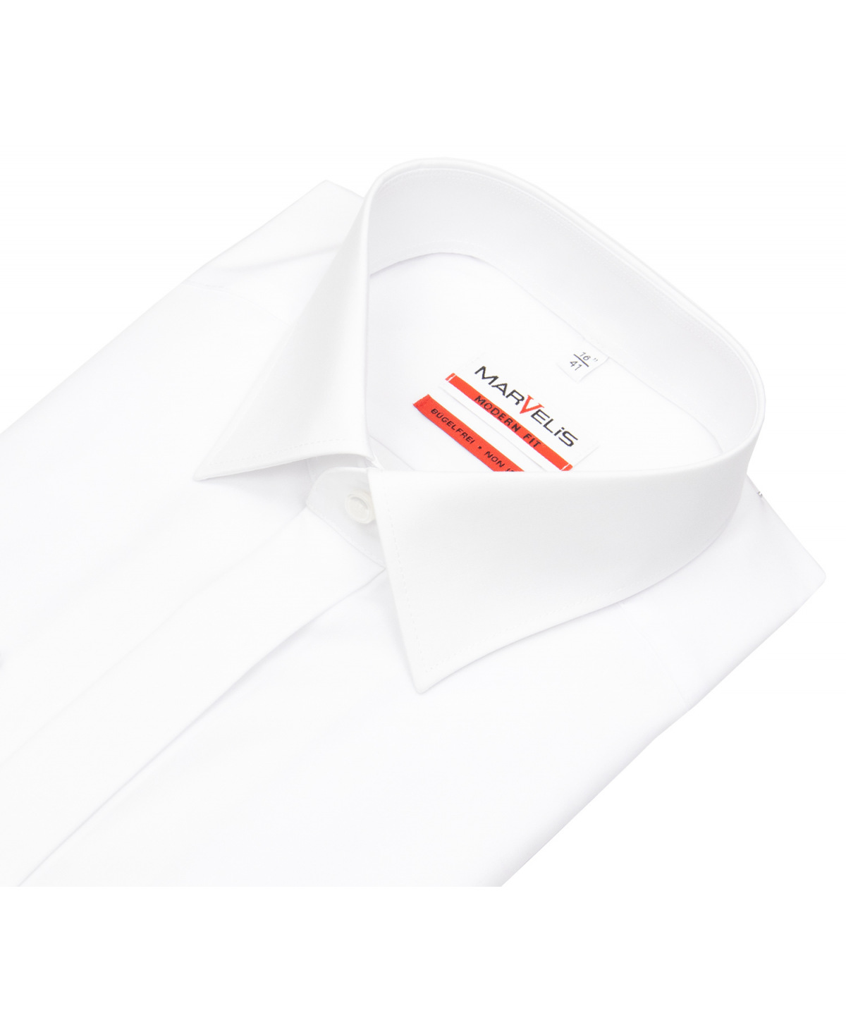 Marvelis Galahemd - Modern Fit - Kentkragen - Umschlagmanschette - weiß