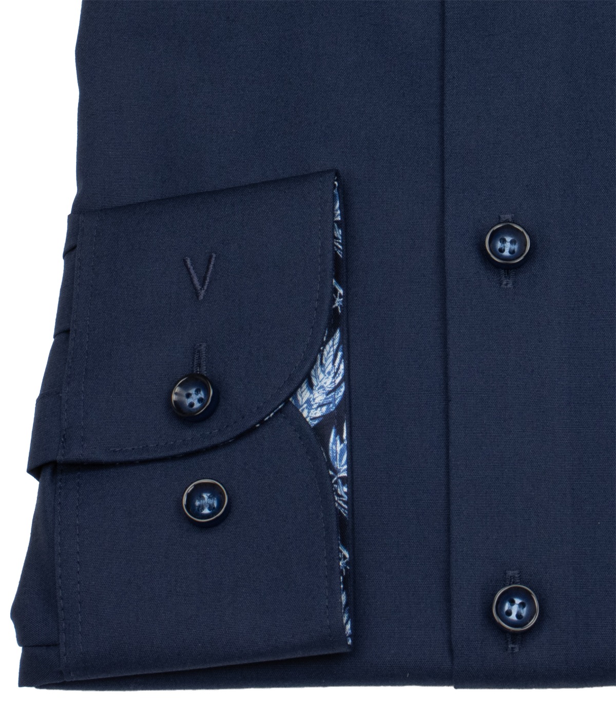Marvelis Shirt - Body Fit - Kent Collar - Dark Blue - w/o OP