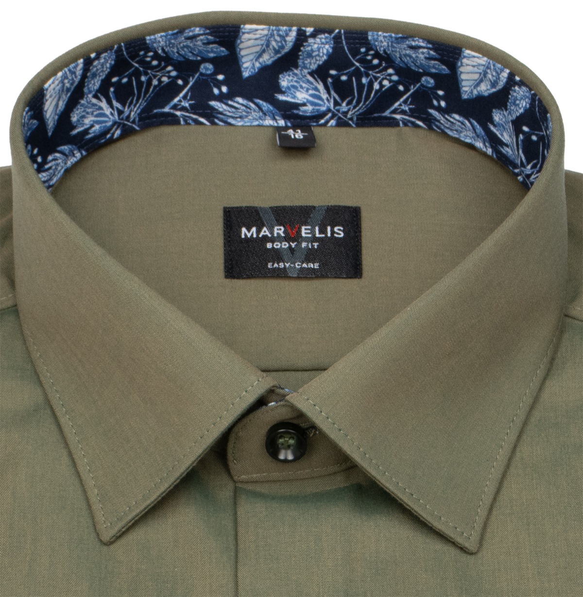 Marvelis Hemd - Body Fit - Kentkragen - grün - extra langer 69cm Arm - ohne OVP