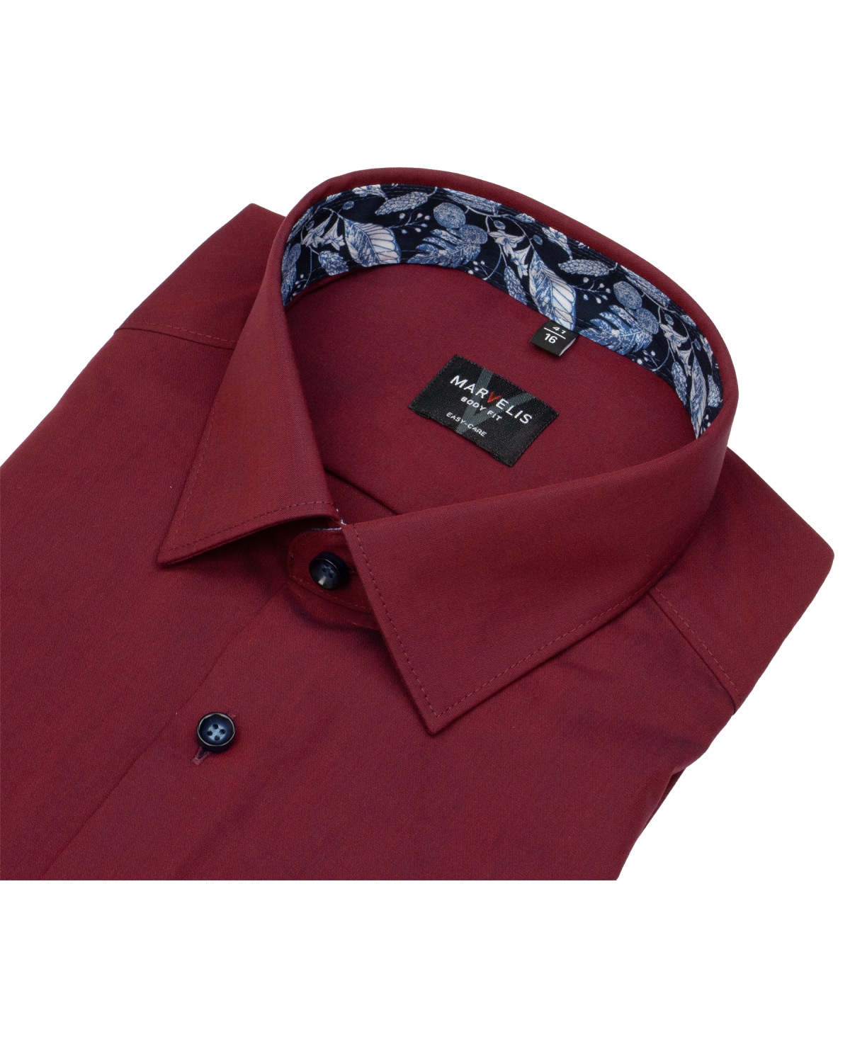 Marvelis Hemd - Body Fit - Kentkragen - rot - extra langer 69cm Arm - ohne OVP