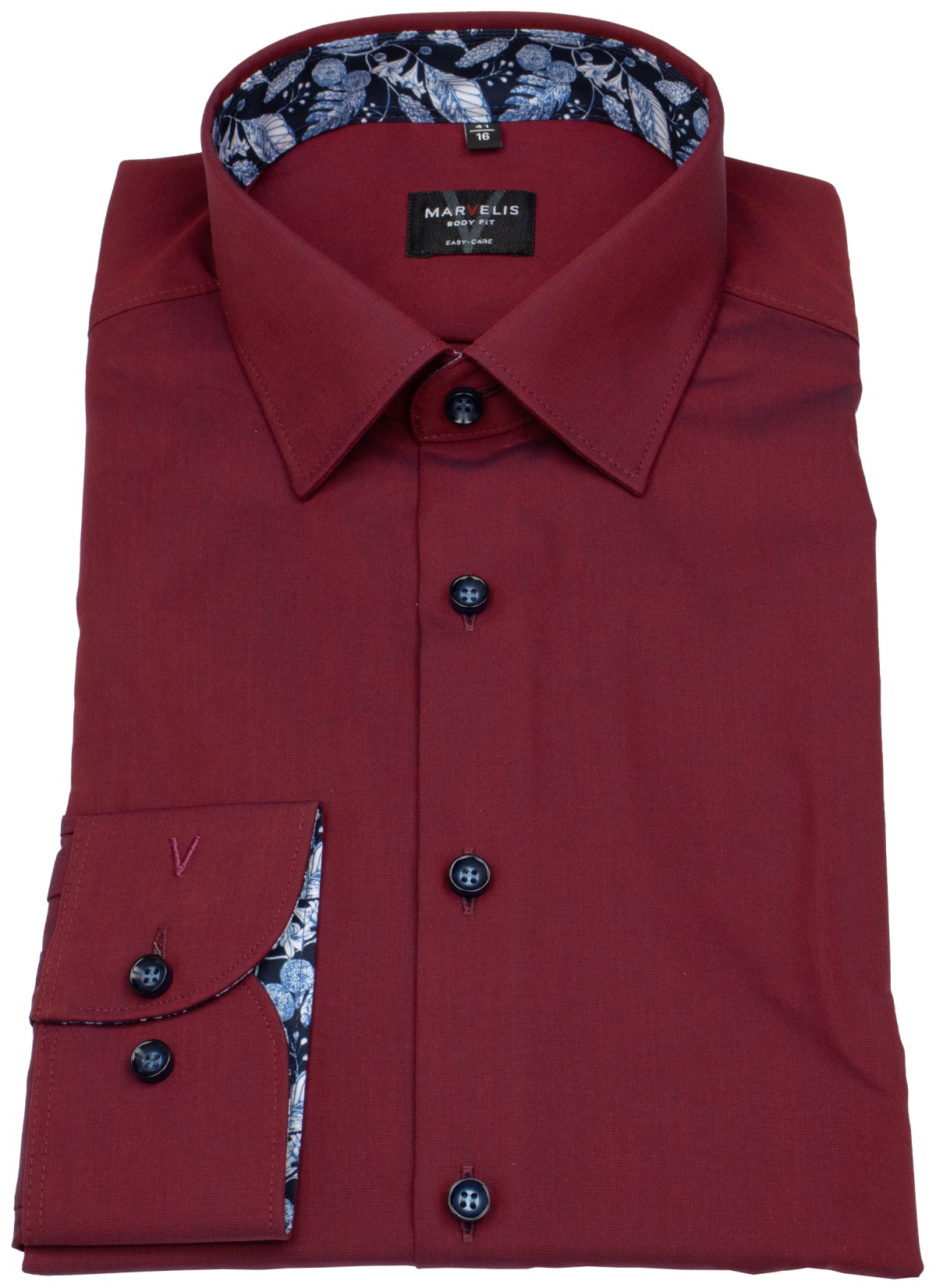 Marvelis Hemd - Body Fit - Kentkragen - rot - ohne OVP