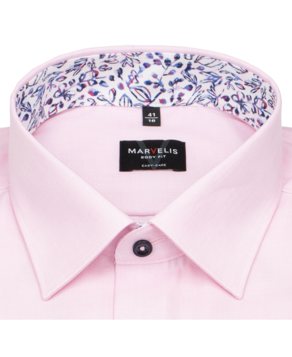 Marvelis Hemd - Body Fit - Patch - Fil-á-Fil - rosé