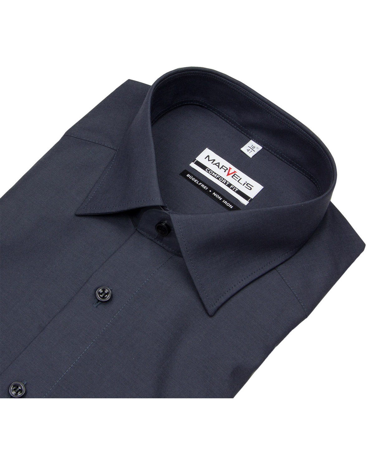 Marvelis Hemd - Comfort Fit - Chambray - anthrazit