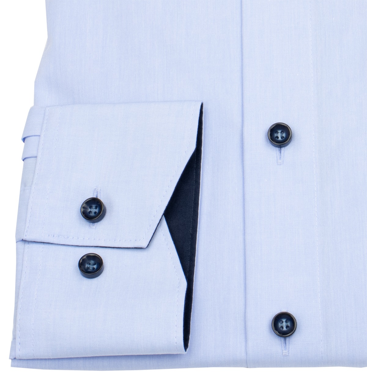 Marvelis Hemd - Comfort Fit - Kentkragen - Kontrastknöpfe - hellblau