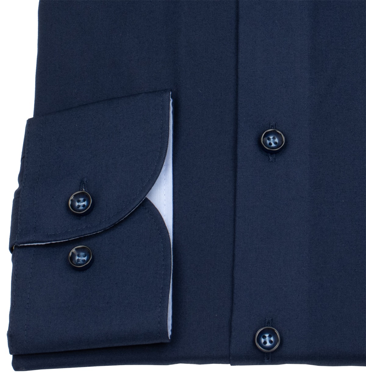 Marvelis Hemd - Modern Fit - Kentkragen - Kontrastknöpfe - dunkelblau