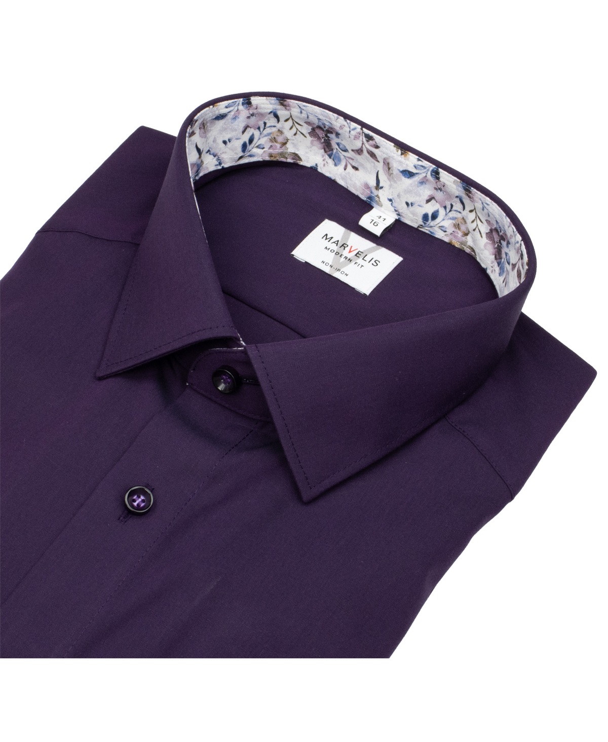 Marvelis Hemd - Modern Fit - Kentkragen - lila