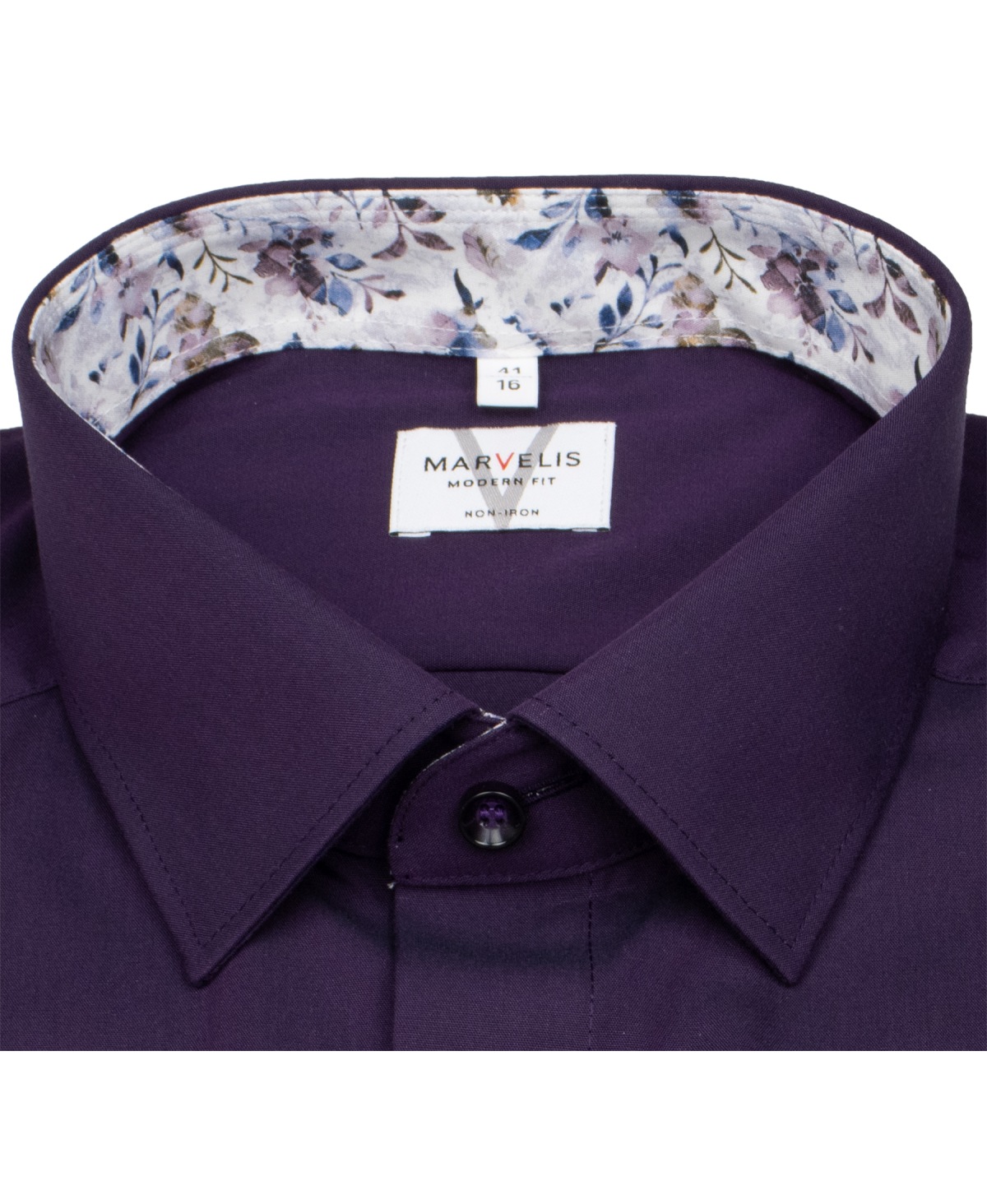 Marvelis Hemd - Modern Fit - Kentkragen - lila
