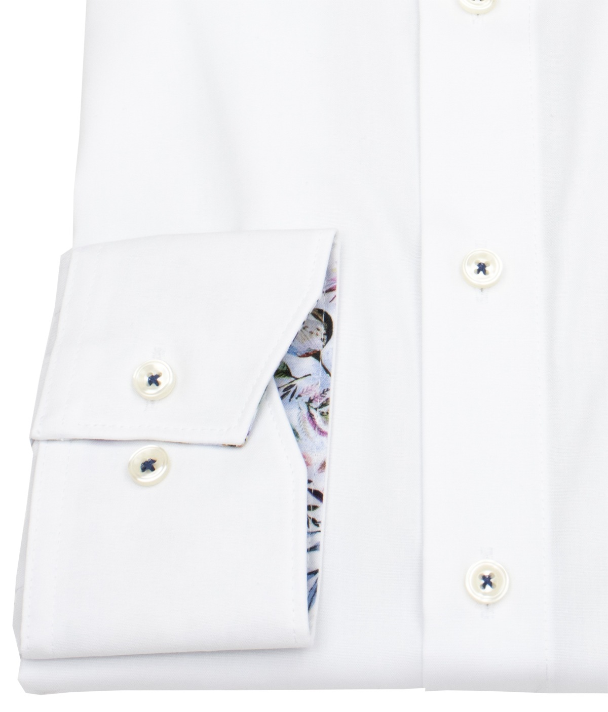 Marvelis Hemd - Modern Fit - Kentkragen - Patch - weiß