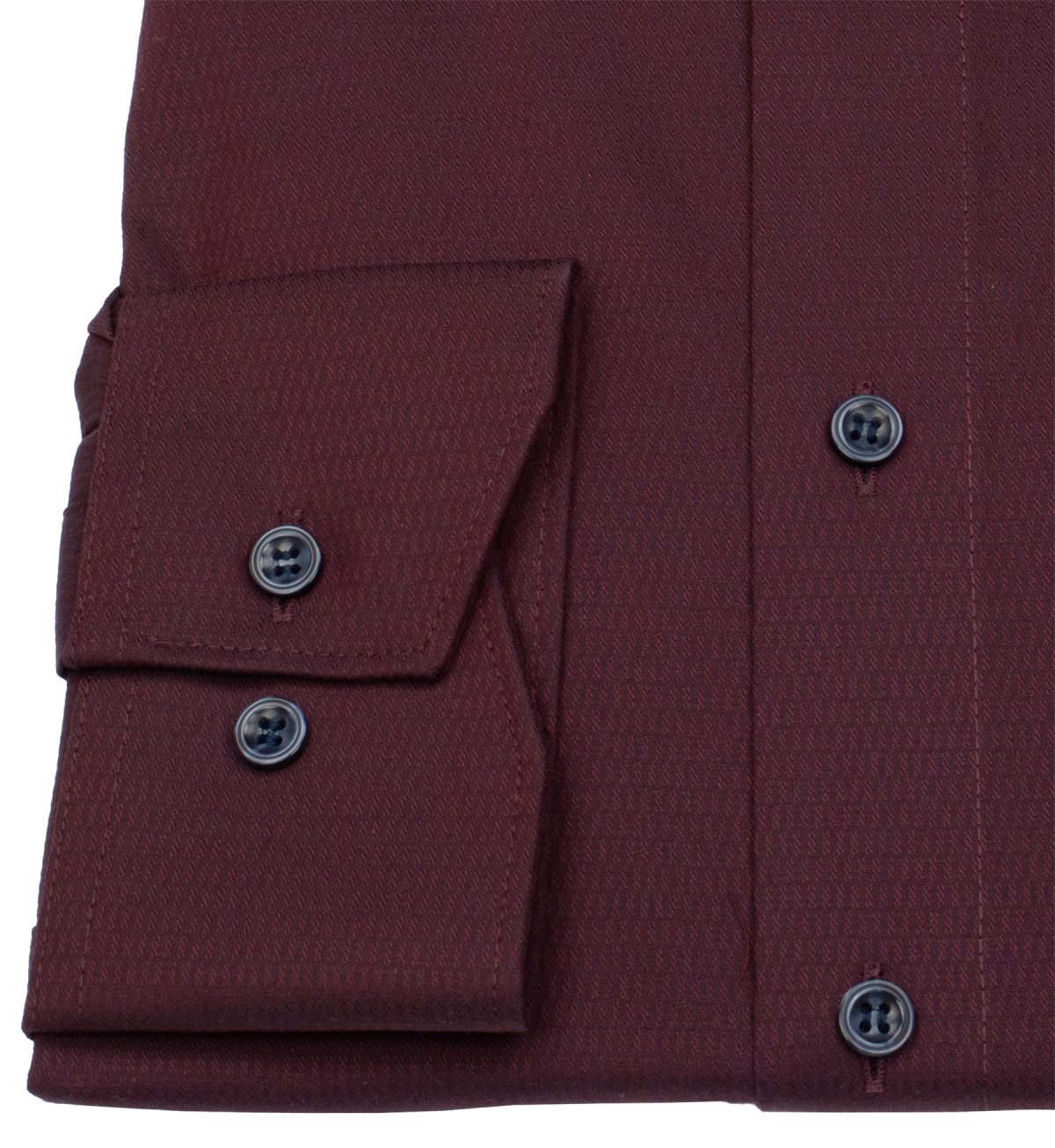 Marvelis Hemd - Modern Fit - Kentkragen - Struktur - dunkelrot