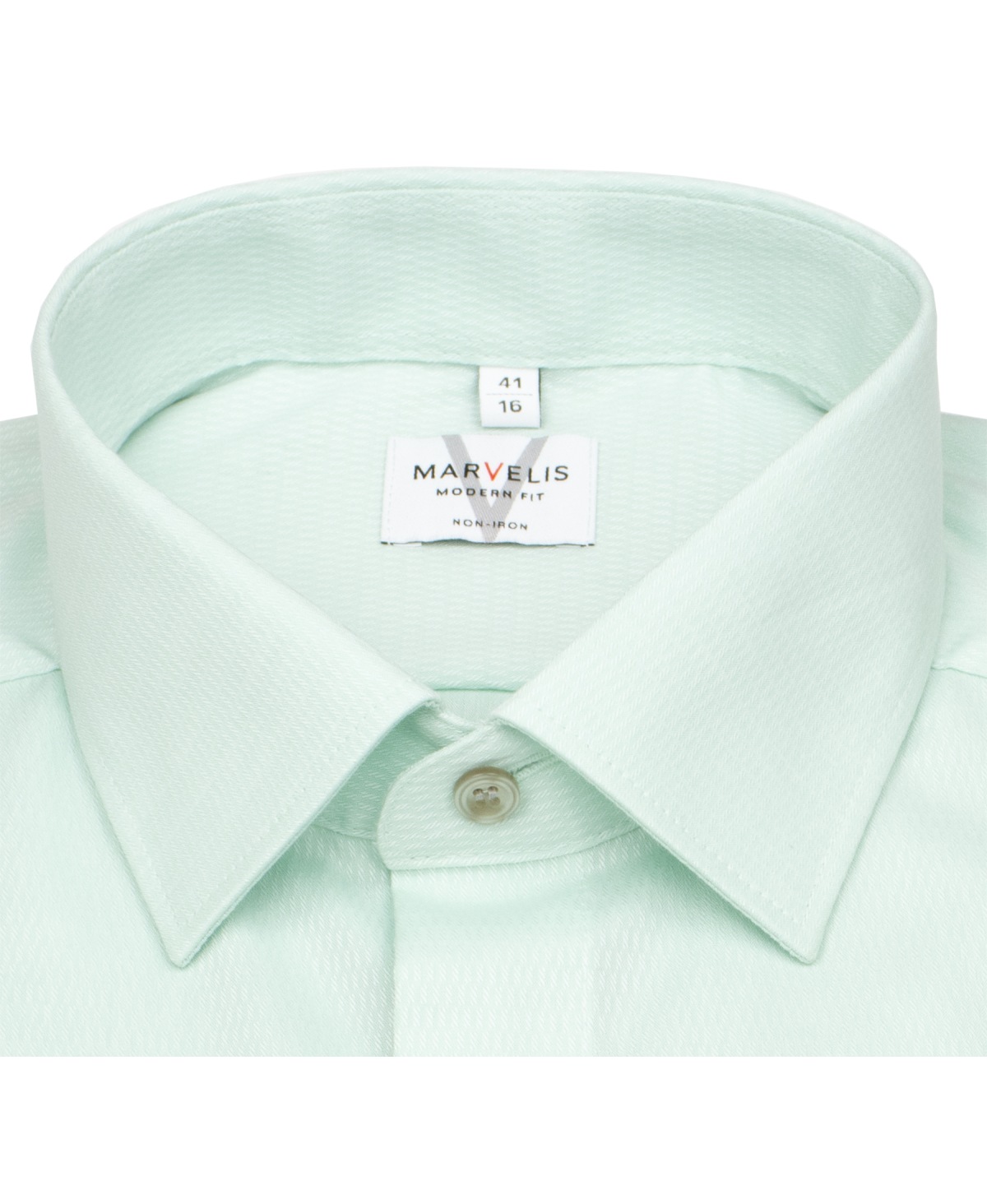Marvelis Hemd - Modern Fit - Kentkragen - Struktur - hellgrün