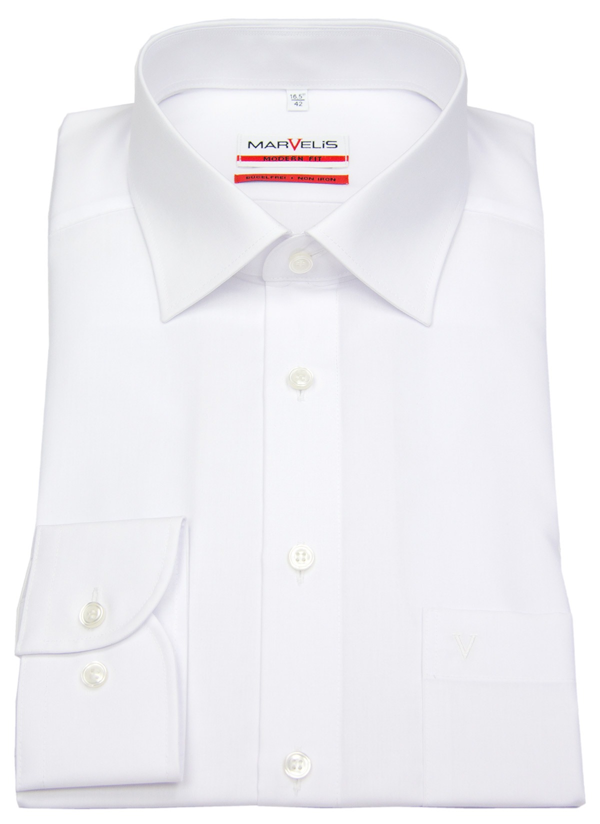 Marvelis Hemd - Modern Fit - Kentkragen - weiß - ohne OVP