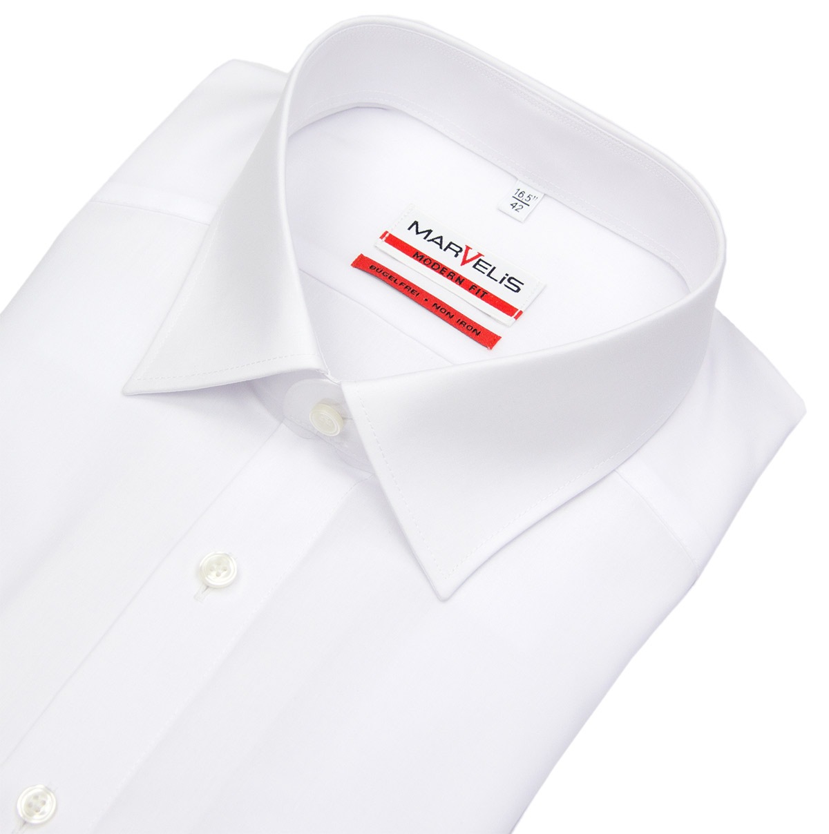 Marvelis Hemd - Modern Fit - Kentkragen - weiß - ohne OVP