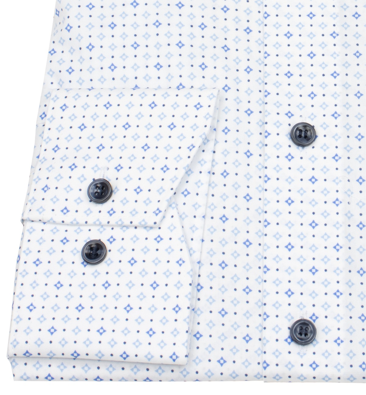 Marvelis Hemd - Modern Fit - Print - blau / weiß - extra langer 69cm Arm - ohne OVP