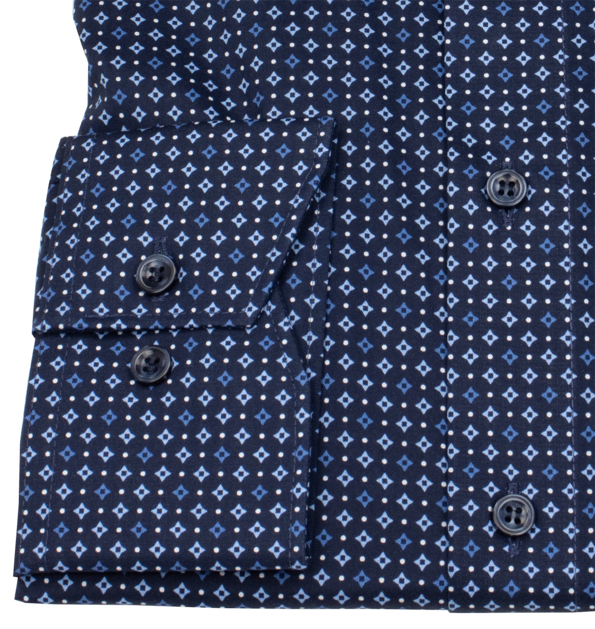Marvelis Shirt - Modern Fit - Print - Dark Blue / Light Blue - w/o OP