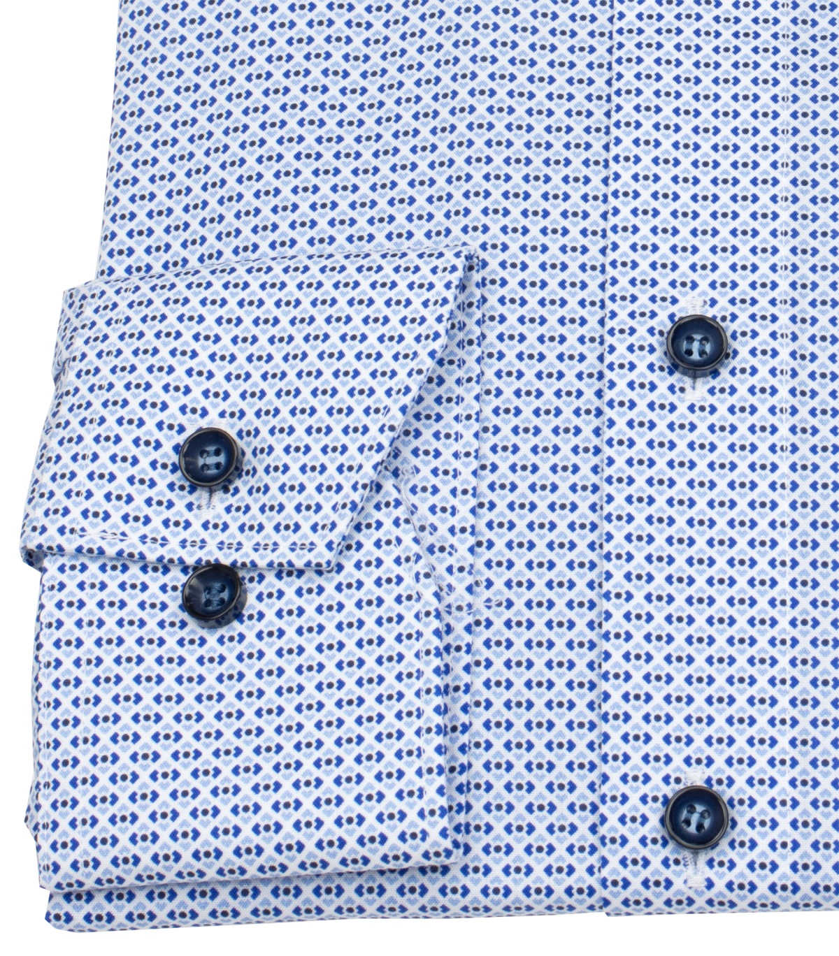 Marvelis Hemd - Modern Fit - Print - dunkelblau / hellblau / weiß